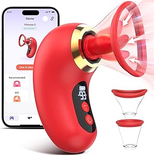 Gasevimo Vibrator Adult Sex Toys for Women - 5IN1 Sucking Vibrator Rose Sex Toy, 3 Sucking, 9 Tongue Licking & Vibrating Adult Sex Toys, LCD Display Removable Cup Clitoral Stimulator G Spot Vibrators