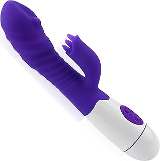Women's Silicone Vibrator for Her 30 Vibrations for Female and Clitoris Double Stimulator Massage Stick Dildo Sex Toy for Single Point Vibrators Beginner Vibrator Shock Vibrator W36-7