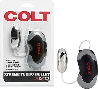 CalExotics Colt Xtreme Turbo Bullet Vibrator for Men - Waterproof Sex Toys for Couples - Wired Adult Male Vibe Egg Prostate Massager - Black