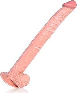 SeLgurFos Extra Long Realistic Dildos, Large Dildos with Strong Suction Cup 15.74 Inches Very Large Sex Toy for Women Female Couple Masturbation Hand Free Play (Flesh)