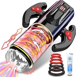 Automatic Male Masturbator Sex Toys for Men-Male Sex Toy with 9 Thrusting & Sucking & Rotating,Blowjob Toy Penis Pump Adult Toys with Sex Audio & LCD Screen,Penis Pocket Pussy Stroker Toy Cock Ring