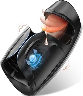 Male Sex Toys for Men Masturbator Penis Trainer Vibrator, 10 Tongue Licking & Flapping Vibrating Mens Sex Toy for Penis Stimulation, Vooloka Mastuabors Toys Adult Sex Toys4mens UK Stroker Sex Doll