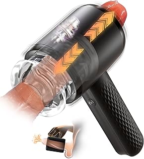 Sex Toys for Men, Automatic Male Masturbator with 6 Powerful Thrusting & Vibration Modes, Hands-Free Male Sex Toys Stroker for Men Pleasure, Open-Ended Sex Machine Penis Pump Male Sex Toy