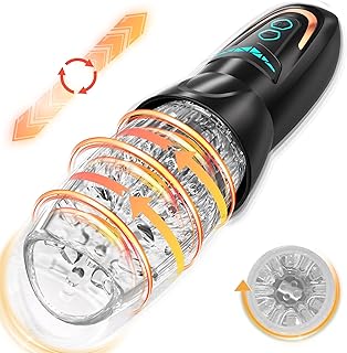 Automatic Male Masturbator Sex Toy with 10 Vibration, 8 Thrusting & Rotating Patterns, Male Sex Toys for Men, Penis Pump Male Stroker Adult Toy Penis Vibrator for Men, Adult Toys for Men