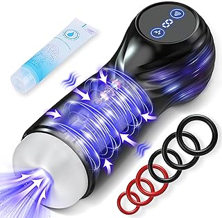 Male Masturbator Sex Toys for Men - Automatic Male Masturbator Cup with 7 Sucking & Vibrating Modes & Exhaust,Male Sex Toys with 3D Realistic Textured, Blowjob Toy Adult Toys Sex Toys4mens UK Vibrator