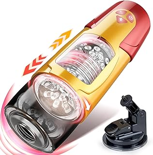 Male Masturbator Sex Toys for Men, Automatic Masturbator Cup with 7 Rotating & 3 Thrusting Mode, Realistic Pocket Adult Toy, Cock Pump Male Stroker Training Machine Toys with Suction Base