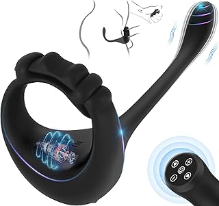 Taint Buzzing Cock Ring with Bullet - LATUNE Caden, 3 in 1 Vibrating Taint Teaser with Remote, 10 Frequencies, Adjustable Ring & Vibrator, Sex Toys for Men