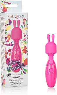 CalExotics Tiny Teasers Bunny - Waterproof Bullet Vibrator with Removable Rabbit Tip - Adult Pocket Vibrator Toys for Couples - Pink