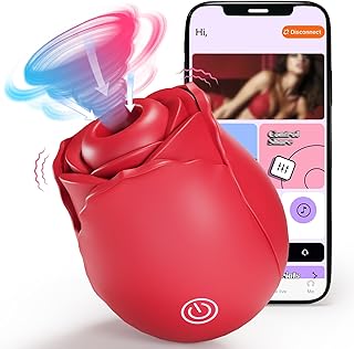 Sucking Vibrator Rose Sex Toy，App Control Rose Toy Clitoral Vibrator for Women with 10 Mind-Blowing Modes, Clit Sucker Nipple Stimulating Toys for Oral Sex Pleasure, Female Vibrator Couples Sex Toys