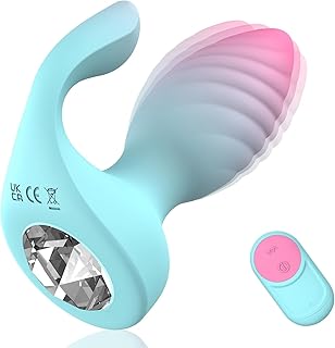 Sex Toys for Women Anal Plug, 2 in 1 Remote Control Vibrator Clitoris Stimulator with 10 Vibrating Frequencies, Dual Motors Anal Toys Vibrating Butt Plug with Crystal Diamond Female Sex Toy (Colorful)