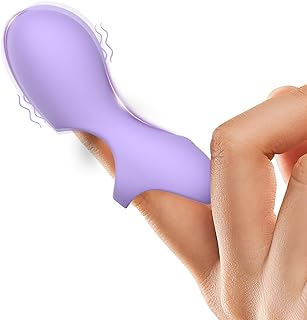 COREXPOWER Intense Finger Vibrator for Couples - Powerful Sexual Stimulation Toy for Women with Nipple and Clitoral Sensation - Sexual Pleasure Tools for Women Mini Vibrator Couples Sex Toys (Purple)