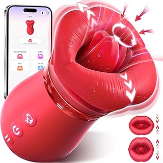 Vibrator Adult Sex Toys for Women - Sovokn 5IN1 Mouth Sucking Vibrator Rose Sex Toy, 10 Tongue Licking, 3 Auto & 1 Manual Sucking Adult Toys New APP, Anal Clit Nipple Vibrators Female Couples Sex Toys