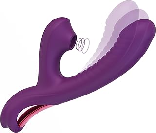 Tracy's Dog Come-Hither Rabbit Sucking Vibrator for Clitoral G Spot Stimulation, Adult Sex Toys for Women Couple, Vibrating Finger Massager with 3 Suction and 10 Vibration & Come-Hither Modes (Beta)