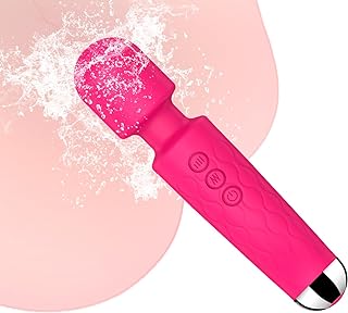 Vibrator Wand,Adult Sex Toy Wand, G Spot Dildo, Clit Vibrator, Sex Vibrators,Clitoris Stimulation,with 8 Speeds & 20 Patterns, Quiet,Fully Waterproof,Vibrating Wand for her Pleasure (Rose Red)