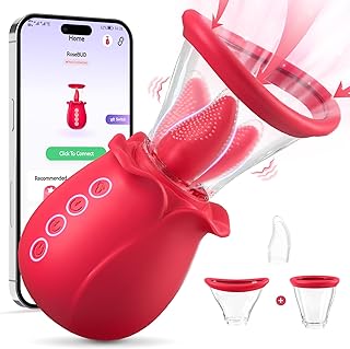 Aoonice Sucking Vibrator Sex Toys for Women, 3 Sucking 7 Tongue Licking APP Control Vibrator with 2 Suction Cups, Adult Sex Toy for Nipple Clitoral Stimulator Clit Pussy Pump, Female Sex Toys4couples