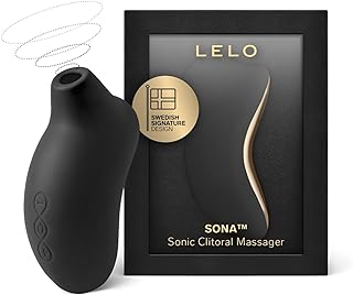LELO SONA Sonic Massager, Sex Toy for Woman, Waterproof Clit Sucker, Rechargeable Pulsating Vibrator for Women, Suction Vibrator, Female Pleasure Toys, Vibrator Adult Sex Toy, Black