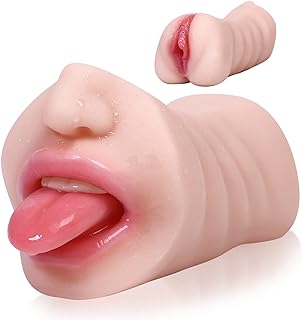Lifelike Pocket Pussy with Realistic Mouth for Oral Sex, Male Masturbator Toy with 3D Realistic Tight Vagina Sex Stroker, Blow Job Flesh Sex Doll for Men