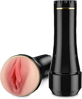 Pocket Pussy,Male Masturbators Cup Adult Sex Toys Realistic Textured Pocket Vagina Pussy Man Masturbation Stroker (Black)