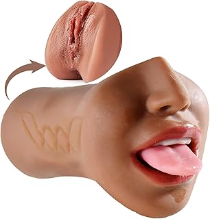 3 in 1 Pocket Pussy Male Masturbators with Lifelike Face, Sex Doll with Realistic Textured Mouth Vagina and Tight Anus, Masturbator Male Stroker Deep Throat Oral Adult Sex Toys for Men
