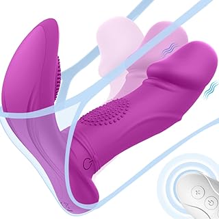 Wiggling Wearable Vibrator Mimic Finger - SEXY SLAVE Sam Quiet Panty Vibrator with Remote, 3 Wiggling & 7 Vibration G Spot Vibrator, Sex Toys for Women(Purple)