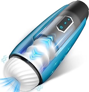 Male Sex Toys for Men Masturbator - Adult Toys Penis Pump with 7 Thrusting & 7 Vibrating Modes, 3D Textured Sleeve Male Masturbators Mens Sex Toy Machine, Male Vibrator Stroker Adult Sex Toys & Games