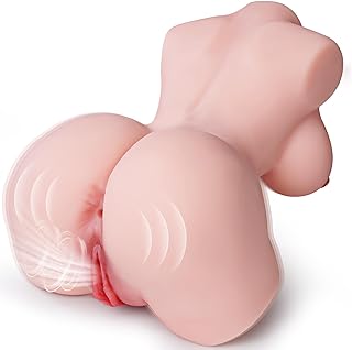Vibrating Sex Dolls Male Masturbator, Isskis 3.5kg Realistic Torso Sex Doll Toys with 10 Vibration Modes, Automatic Hands Free Stroker 3D Lifelike Butt Pocket Pussy Ass Adult Sex Toys for Men