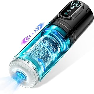 Automatic Male Masturbator Penis Pump, Male Sex Toys Penis Pump with 9 Sucking & Thrusting & Rotating Modes, 3D Realistic Textured Adult Toys Sex Toy Machine, Blowjob Pocket Pussy Stroker