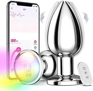 Large Anal Vibrator - Vibrating Butt Plug Anal Plug Prostate Massager, Rainbow Anal Toys With 10 Vibration Modes Anal Sex Toy, Anal Dildo Jewelry Buttplug Vibrators, Adult Toys for Women & Couple