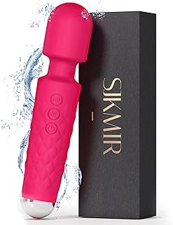 Vibrator, SJKMIR vibrator wand with Waterproof, 20 Patterns & 8 Intensity, vibrators Wand Massager sex toy for Woman Pleasure Quiet, Dido Toy for Female (Rose Red)