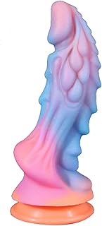 Kuaecr Silicone Dildo Realistic Luminous Dildo with Strong Suction Cup Plug 23 cm Long G-Spot Stimulator Soft Monster Dildos Butt Plug Sex Toys for Men and Women