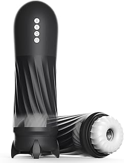 Riotor Automatic Male Masturbator, Adult Sex Toys for Men with 3 Twisting and 5 Thrusting Vibration Modes, Hands-Free Heating Male Vibrating Stroker for Men Guy Pleasure 3D Sleeve