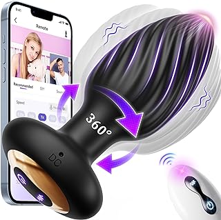 360° Rotation Adult Sex Toys for Men Prostate Massager - Swirl Surround Stimulate Prostate Point APP Remote Control, Adult Toys Anal Plug Vibrating Butt Plug with 9 Vibrating, Anal Toys Vibrator Mens