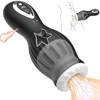 Male Mastusbafor Heating Automatic Masterburators with Suction and Thrusting Men Masturebstor Man Masturebster Electric Leten Machine Masterburtors Pocket Pussy Puzzy Sex Toy for Men Sweater-9+35 * 39